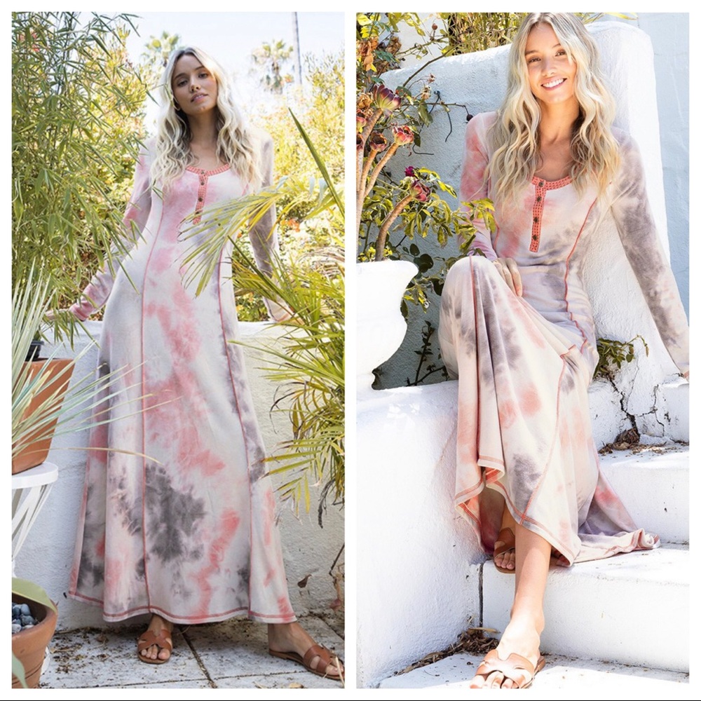 ✨LAST ONE ✨Fabulous Tie Dye Print Maxi Dress - Picture 3 of 5